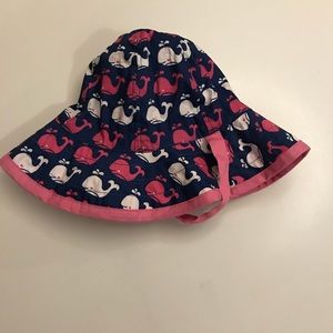 Pottery barn Kids sun hat with whales. NWOT